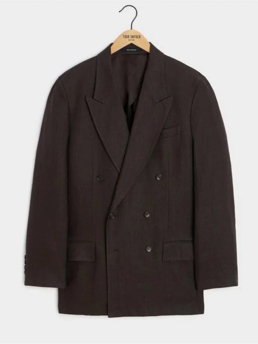 Todd Snyder Dark Brown Double-Breasted Blazer